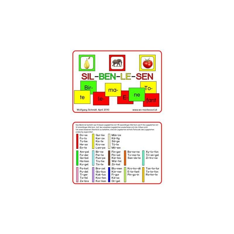 Silbenlesen neu, lautgetreues Lesematerial