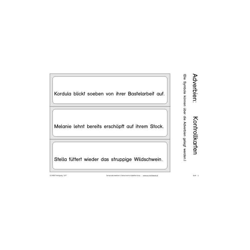 Temporal adverbs, adj. Blue