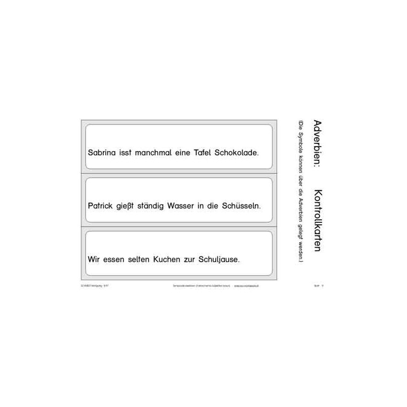 Temporal adverbs, adj. Brown