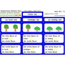 Comparative adjectives blue (This item is available in english)