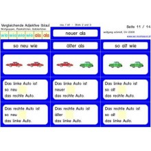 Comparative adjectives blue (This item is available in english)