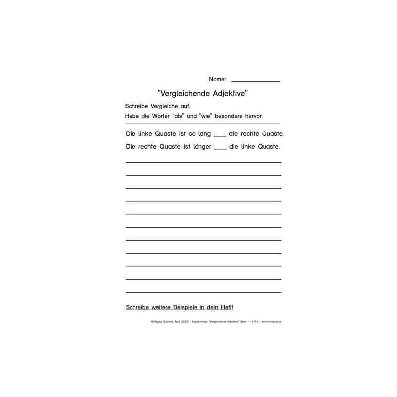 Comparative adjectives blue (This item is available in english)