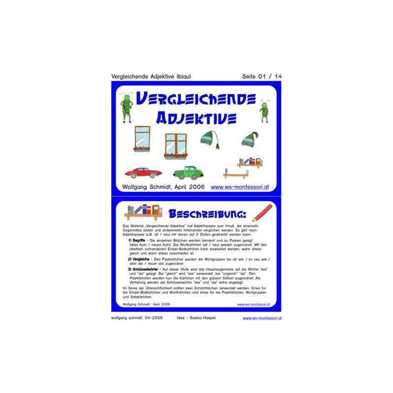Vergleichende Adjektive blau (This item is available in english)