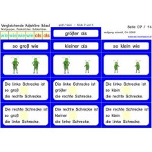 Comparative adjectives blue (This item is available in english)