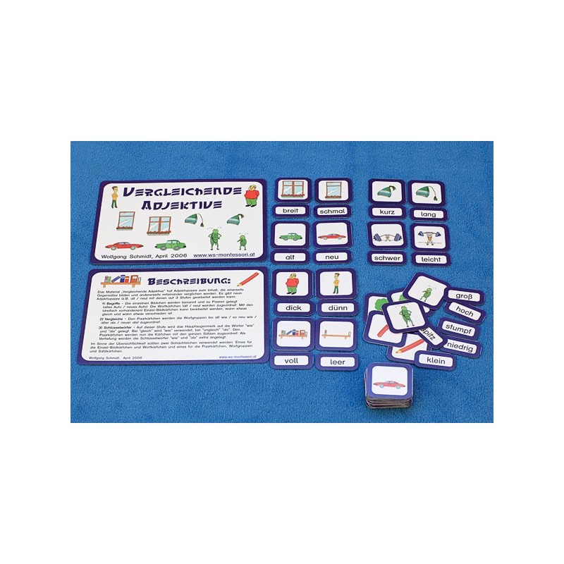 Comparative adjectives blue (This item is available in english)