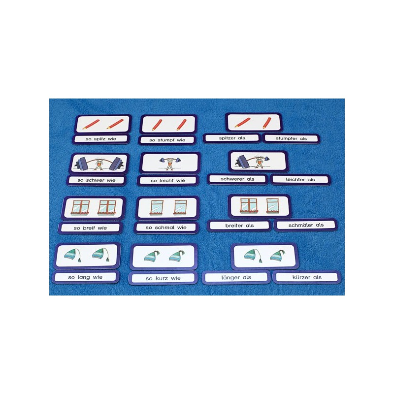 Comparative adjectives blue (This item is available in english)