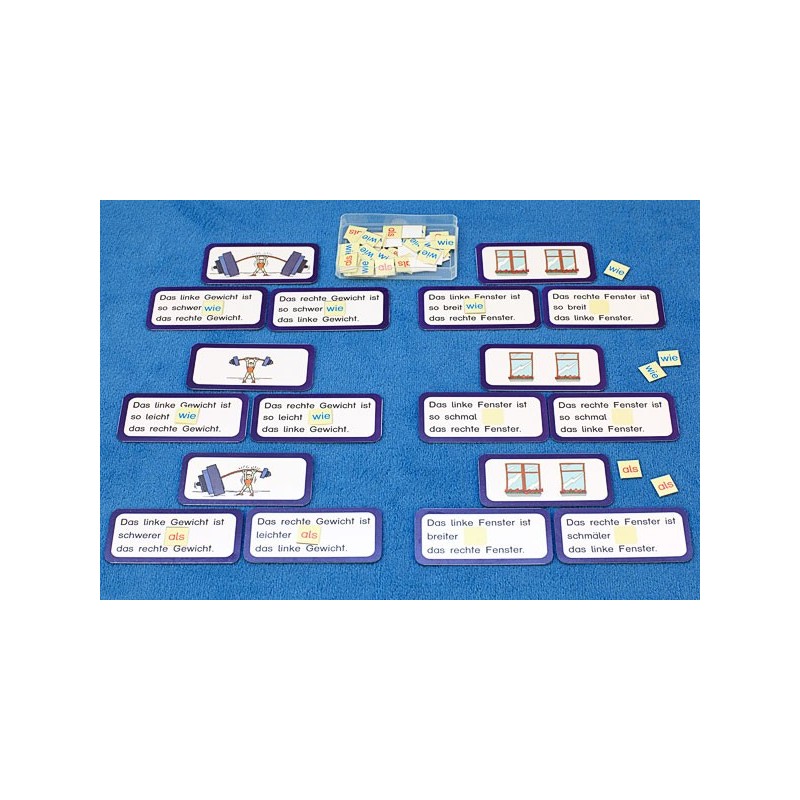 Comparative adjectives blue (This item is available in english)