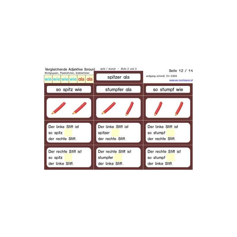 Comparative adjectives brown