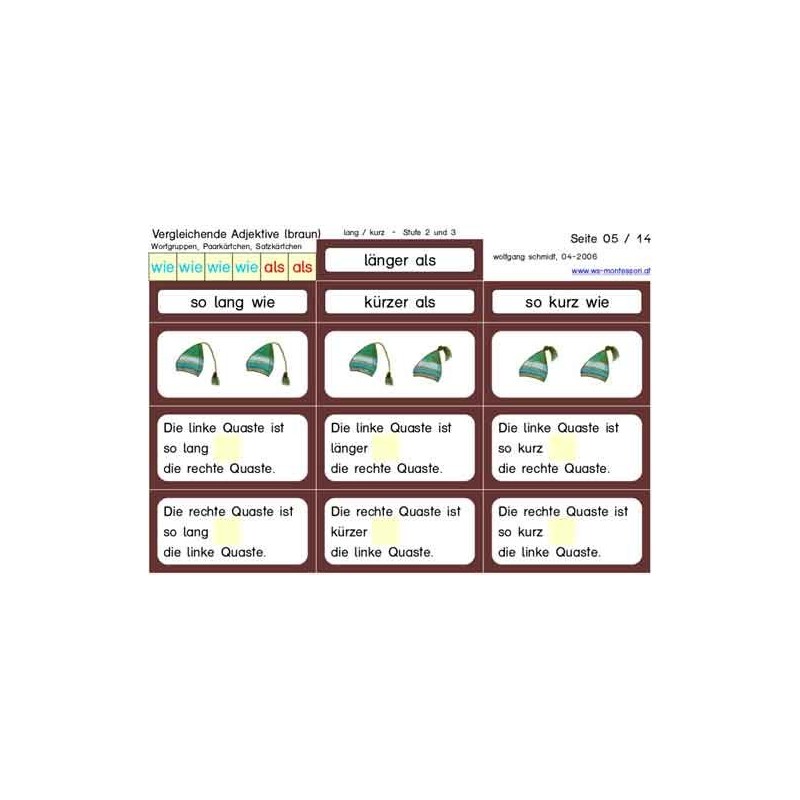 Comparative adjectives brown