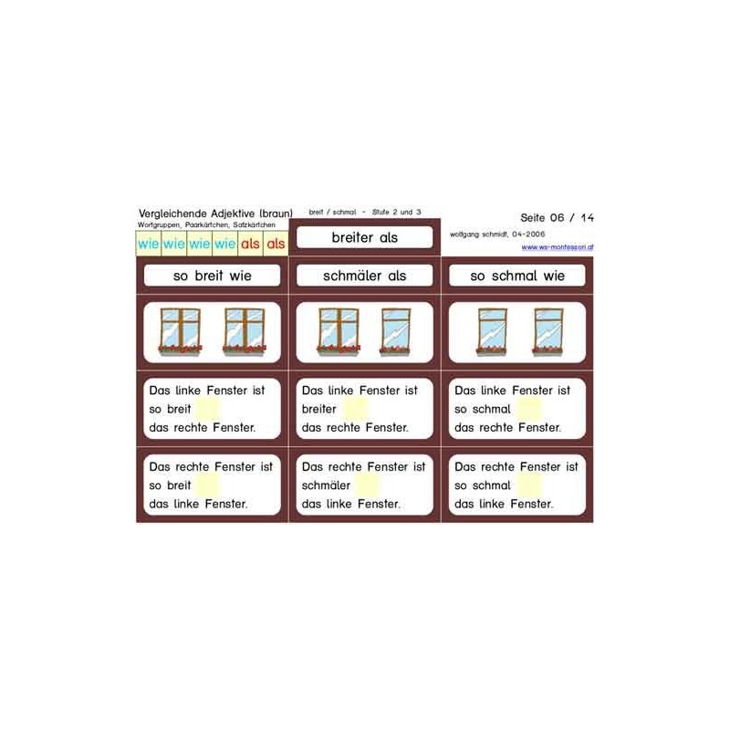 Comparative adjectives brown