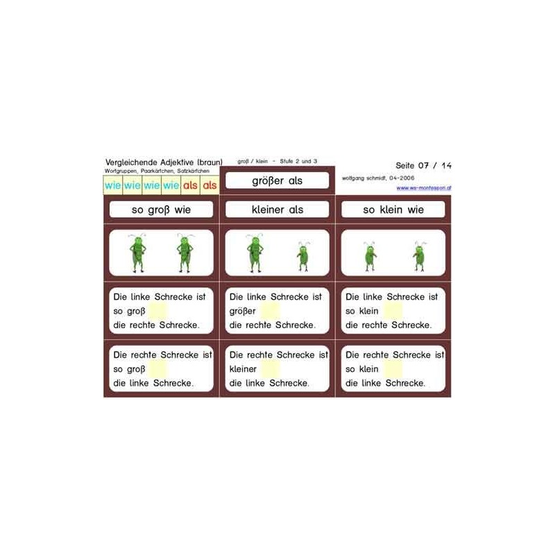 Comparative adjectives brown