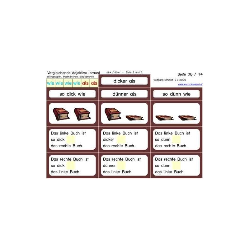 Comparative adjectives brown