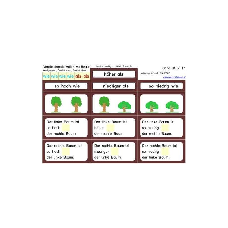 Comparative adjectives brown