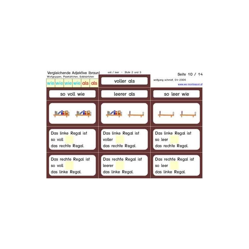 Comparative adjectives brown