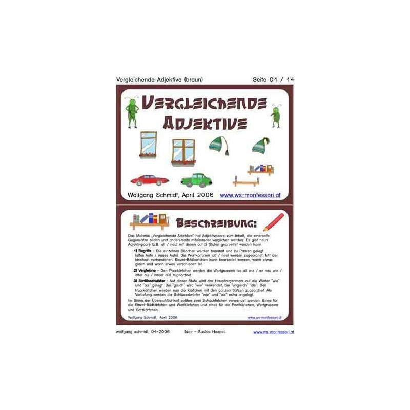 Vergleichende Adjektive braun