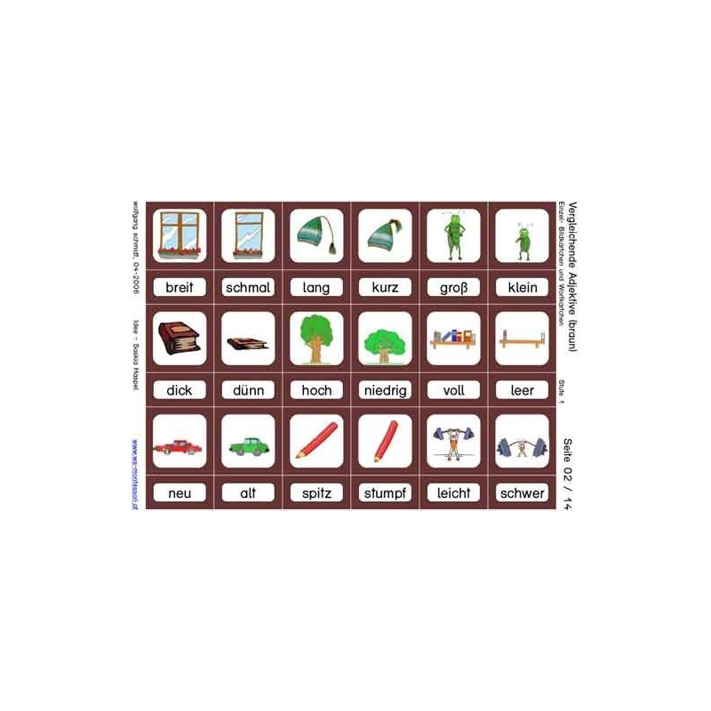 Comparative adjectives brown