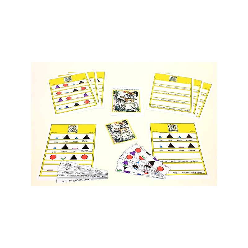 Part of speech fairy tale: Bremen Town Musicians, adj. Blue