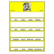 Part of speech fairy tale: Bremen Town Musicians, adj. Blue