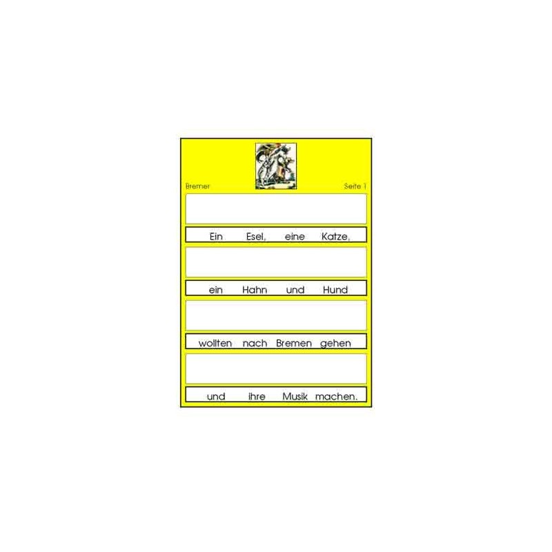 Part of speech fairy tale: Bremen Town Musicians, adj. Blue