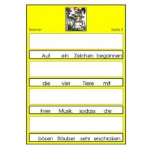 Wortartenmärchen: Bremer Stadtmusikanten, Adj. blau