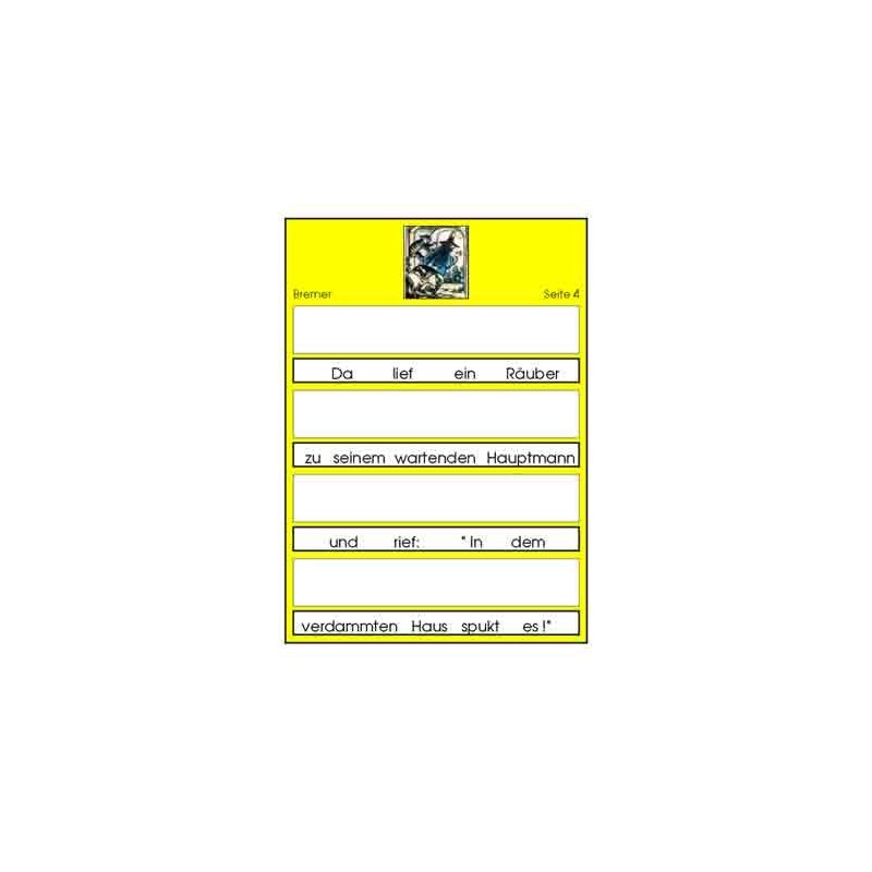 Part of speech fairy tale: Bremen Town Musicians, adj. Blue